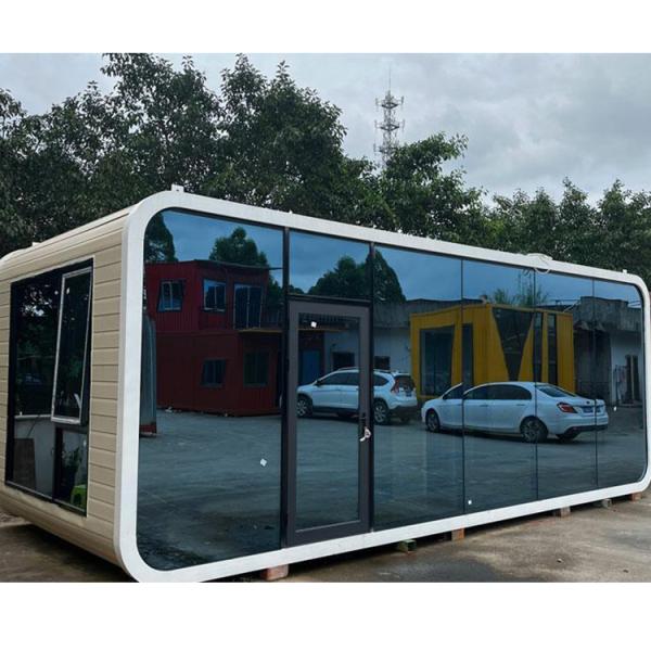 Sun Protection Customized Color Glass Stable Steel Structure Prefab Mobile Apple Cabin And Pod Container House