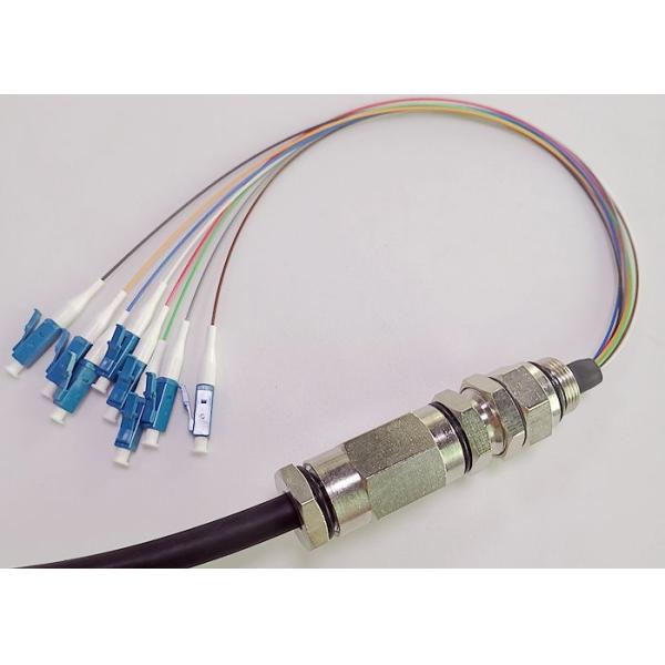 8F Harsh Environment Cable Waterproof Fiber Optic Cable , LC - LC Upc Patch Cord With Fannout Kit