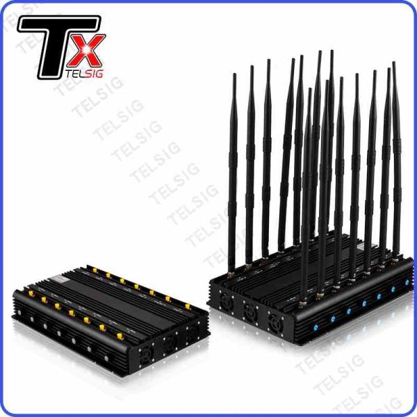 5G LTE High Power Mobile Phone Jammer With 14 Antenna Alluminum Alloy Marterial