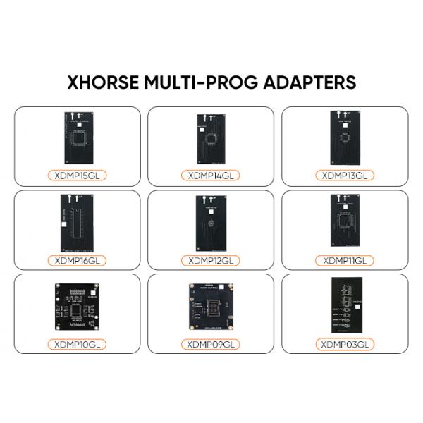 Xhorse Multi Prog Adapters Kit 9 Pieces for Third-Party Automatic HEX ECU TCU Programmer