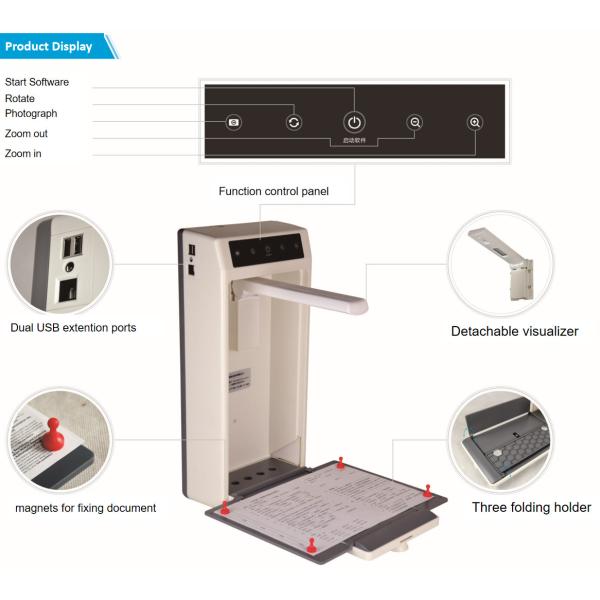 Wall Mounted Visualizer Document Camera 8 Mega Pixel