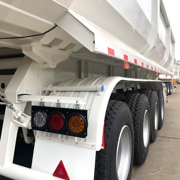 3-Axle U Shape Hydraulic Grain Camions-Remorques High Quality steel Rear Dump truck Semi Tipping Trailer Made In China