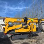 Yellow Spider Crawler Crane 12 Ton Electric And Diesel Power Lifting Capacity