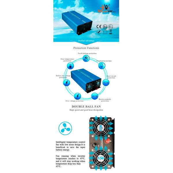 LED Display Pure sine wave power inverter 3000W solar inverter