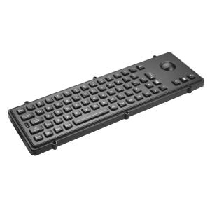 IP65 Metallic industrial metal usb keyboard with mechanical trackball and