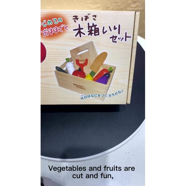 Simulation Wooden Cutting Fruit Vegetable Set For Kitchen