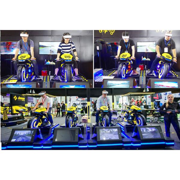Galvanize Steel VR Motorcycle Simulator Racing Game Machine Resolution 2560*1440