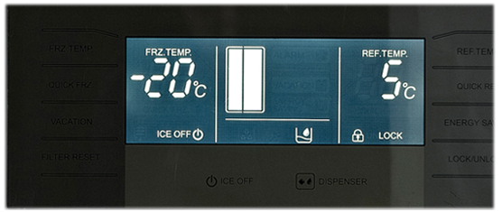 side by side refrigerator TOTAL NO FROST WITH LED DISPLAY BCD-515 WITH ICE MAKER