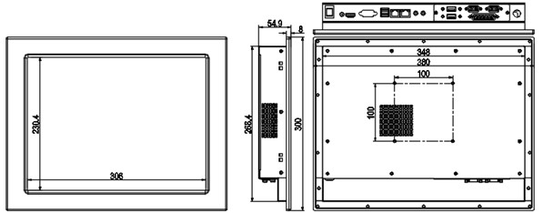 IPPC-1503T 15" Industrial Touch PC I3 I5 I7 U Series CPU Motherboard for Selection