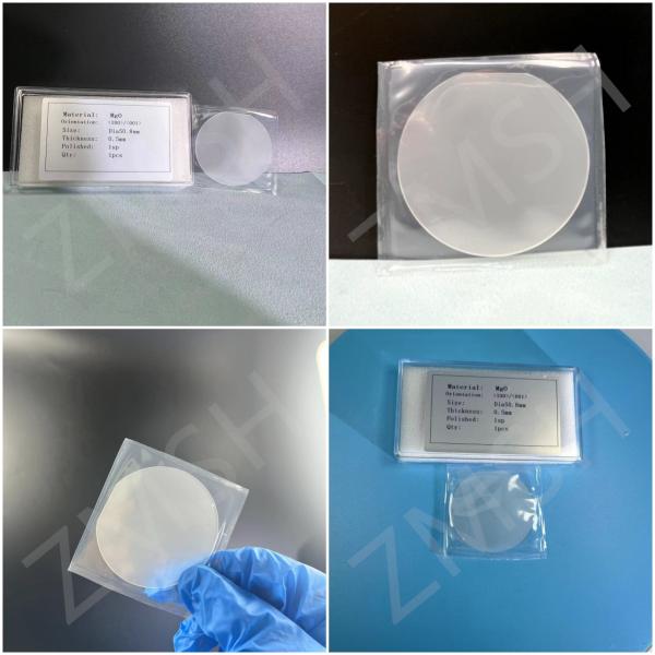 2inch MgO Wafer Thickness 500um Orientation Crystal Magnesium Oxide Crystal Customized