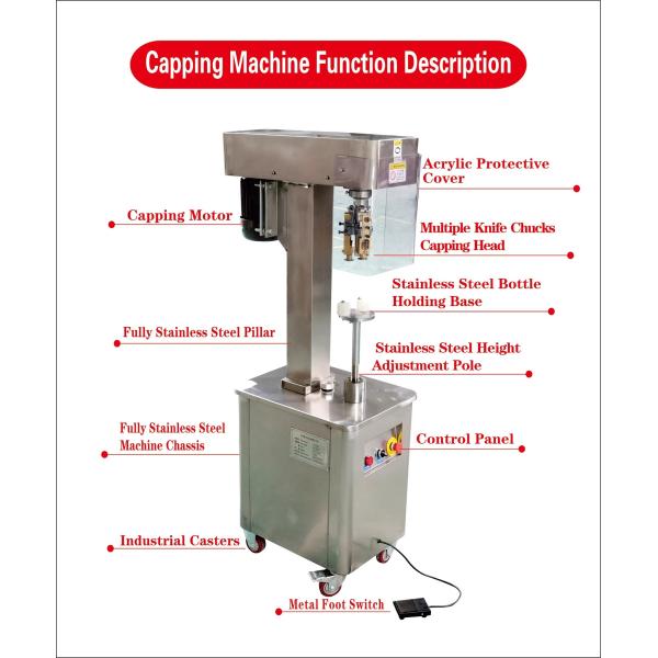 Electric Beer Glass Bottle Cap Capper Aluminum Lid Capping Equipment Manual Ropp Cap Sealing Machine