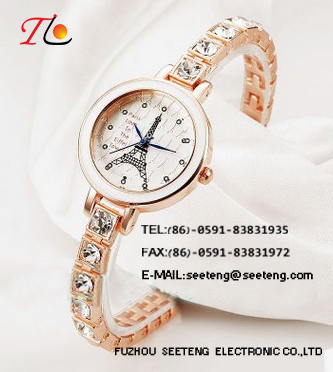 WHOLESALE ALLOY STRAP AND CASE LADIES WATCHES WITH LOTS OF DIAMOND