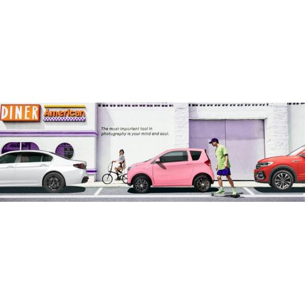 Blaval Min EV Car Airbag Mini 100km/h 4 Seats Lithium Battery Smart Car with Electric Adjustment Exterior Rearview Mirror