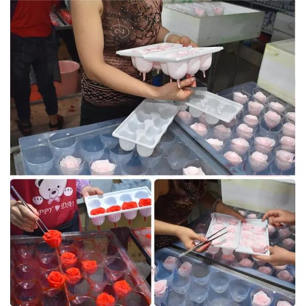 Wholesale Soft Touch Preserved Rose 5-6 cm Silver Color Eternal Rose girlfriend gift