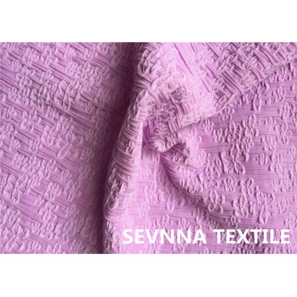 Wet Printing Patterned Polyester Fabric , Spandex Lycra Polyester Jersey Fabric