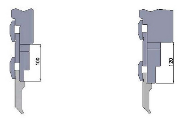 100T Press Brake gooseneck Tooling Single V Process Mould Bending Forming Die