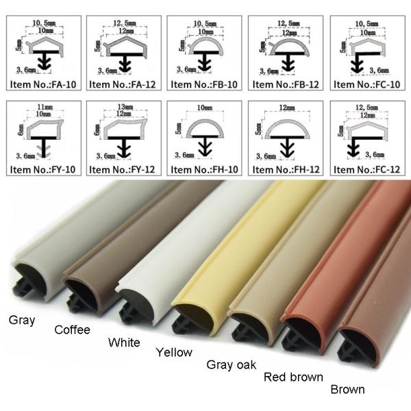 Anti Collision Co-Extruded Wooden Door Seal Strip D Shape Rubber Sealing Strips Weatherstripping