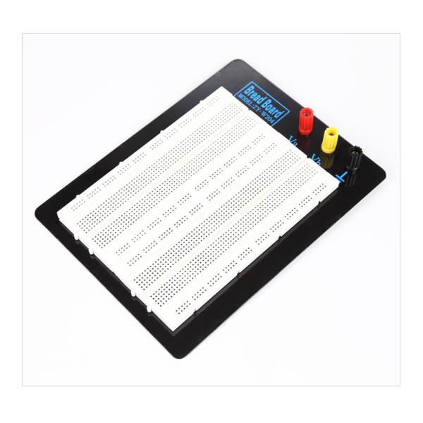 White Solderless Breadboard Prototyping Board With 3 Binding Posts