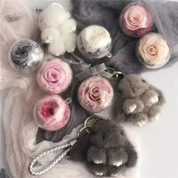 New Design Round Flowers Car Hanging Pendant Box Preserved Flower Christmas gift