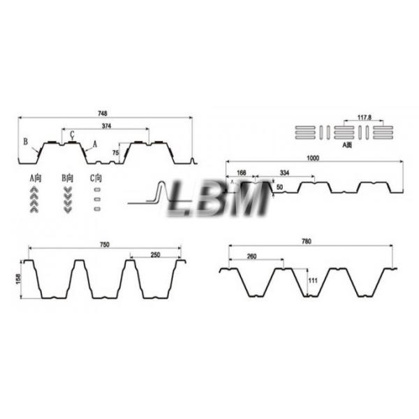 Red color CNC Control Floor Deck Roll Forming Machine made in China long time service