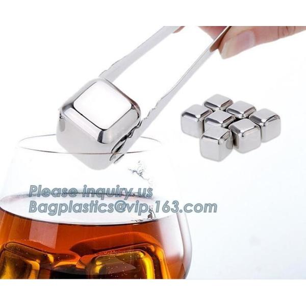 Customized stainless steel whiskey ice cube stone, Mini Stainless Steel Ice Cube Whisky Stone wholesale, bagease, pac