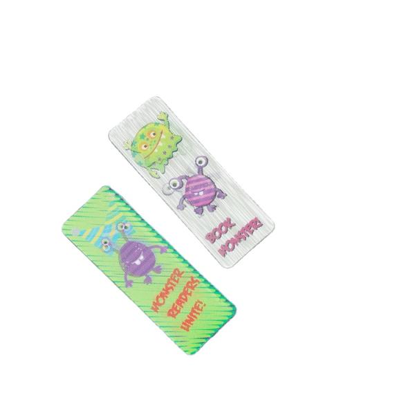 Cute Eco Friendly 3D Lenticular PVC Cartoon Bookmarker