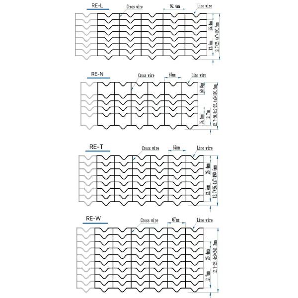 Galvanized Concrete Weight Coating Mesh 2.7mm Wire 10 Lines 140m