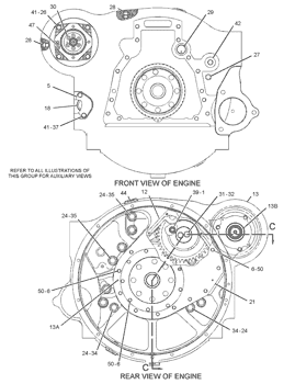 65E 75 85C Excavator Crankshaft Seal Kit 7C1728 For 345 3176B 3196 C10 C12 C11 C13