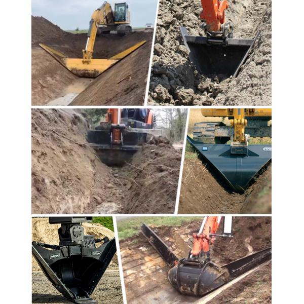 Construction Excavator V Ditch Bucket 0.1cbm For KOBELCO HITACHI
