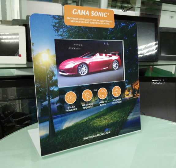 Acrylic/Cardboard Counter Top Pop Display with 7 Inch Video LCD Screen TV Monitor