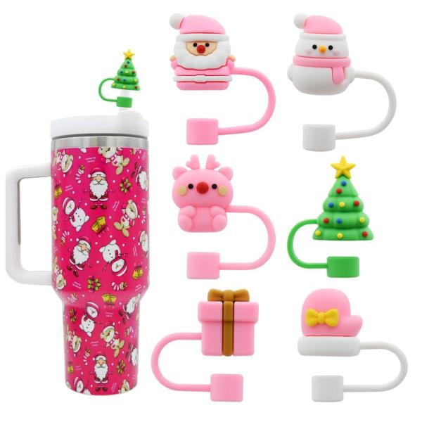 Straw Cover Cap For Stanley Cup Silicone Straw Topper Compatible With 30&40 Oz Tumbler 10mm 0.4in Silicone Straw Covers