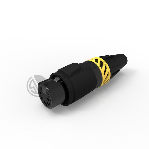 Audio XLR 5 Pin Waterproof Electrical Connectors Ip65 Female Plug