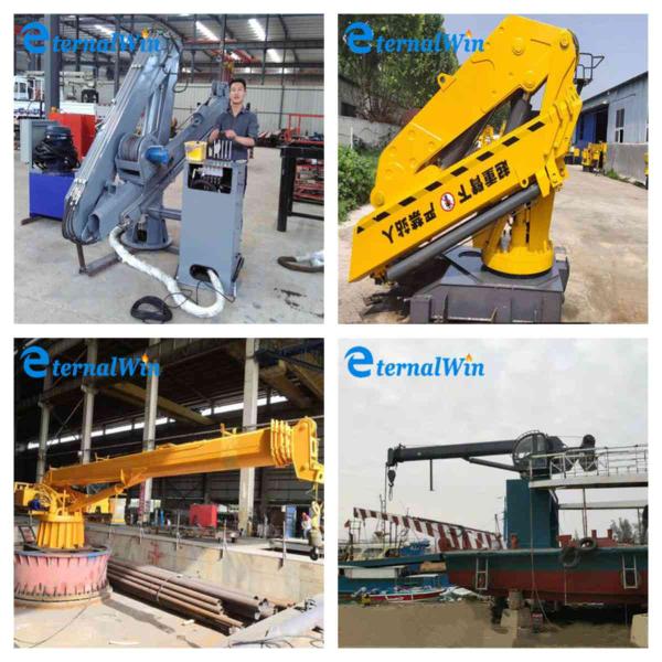 2T 10T Column Fixed Hydraulic Marine Crane Cargo Unloading Deck Mounted Ship Crane