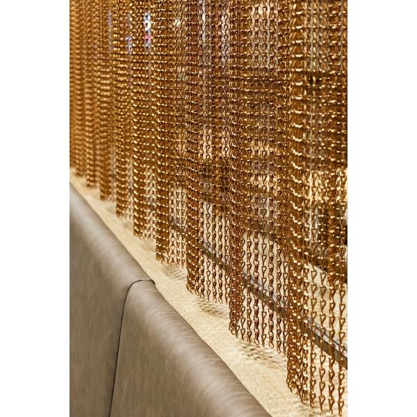 Fireproof Metal Mesh Curtain , 0.8-2.0mm Woven Wire Curtain For Decoration Protection