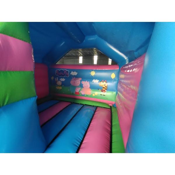 Commercial Outdoor Bouncer Infant Games Peppa Pig Cartoon Inflatable Bounce House With Slide Inflatable Combo For Kids