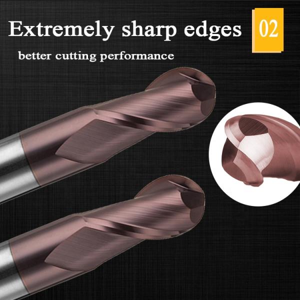 Tungsten Carbide Ball Nose Milling Cutter Image 2