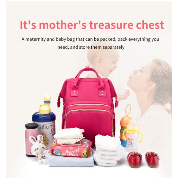 Multifunctional Adventure Diaper Bag Backpack With USB D Buckle Trailer Design