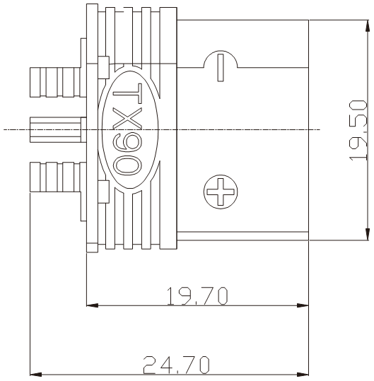 TX90(2+2) 2 Pin Panel Mount Connector Male And Female For Power Battery Charger