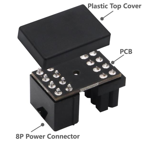 ATX 8Pin Female To 8pin Male 180 Degree Angled Adapter For Desktops Graphics Card