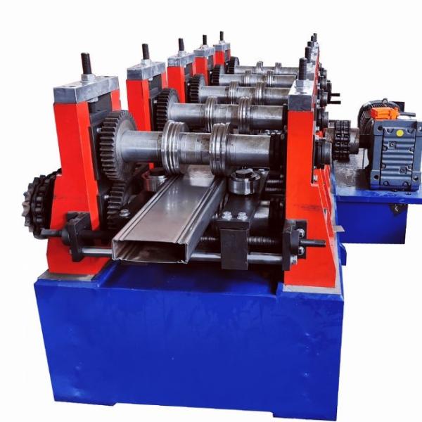 Supermarket Shelf Roll Forming Machine , Automatic Box Beam Roll Forming Machine