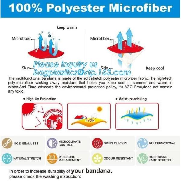 Custom Organic Multifunctional Seamless Tube Bandana,Promotional Products Custom Logo Neck Warmer Bandana,Bandanas Headw