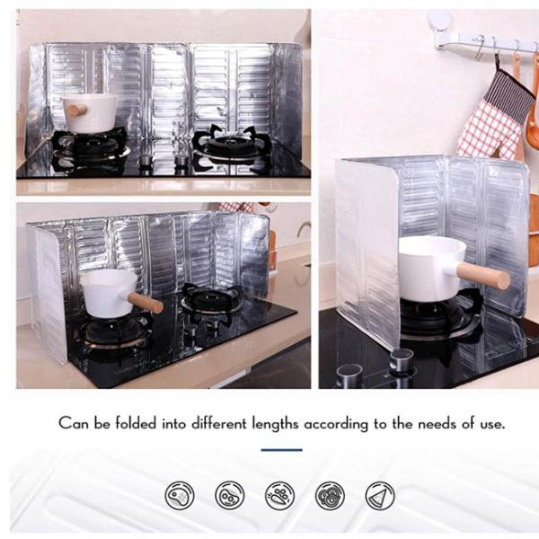Anti Splatter Aluminum Oil Splash Guard For Kitchen Cooking