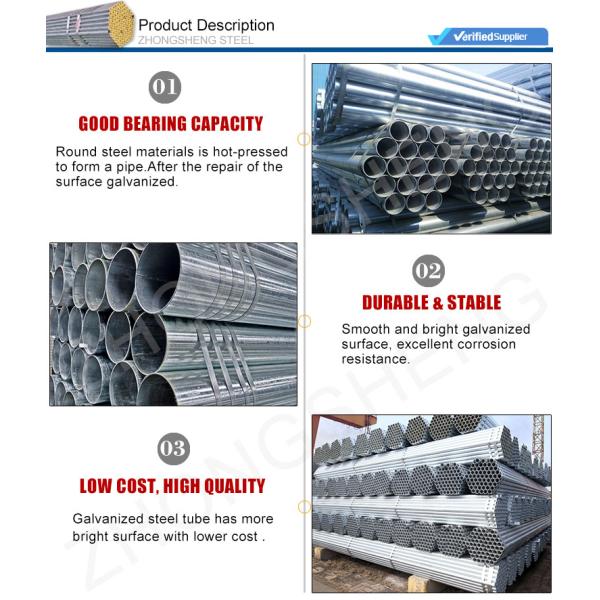 ASTM/AISI/SGCC/CGCC/TDC51DZM/TDC52DTS350GD/TS550GD/DX51D Z Q195-q345 Regular Spangle Hot Galvanized Steel Round Pipe Tube
