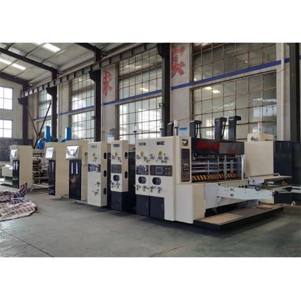 Multi Colors Printing Slotting Die Cutting Machine With Folder Gluer Easy Operation