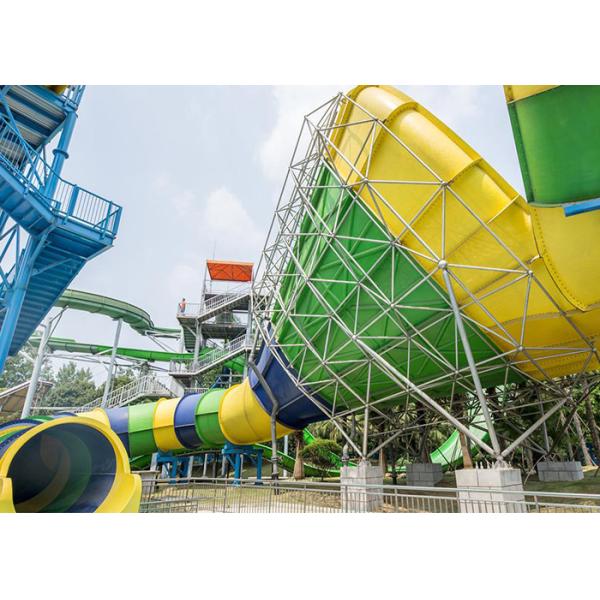 Huge Space Bowl Water Slide Playground / Commercial Water Slide Equipment