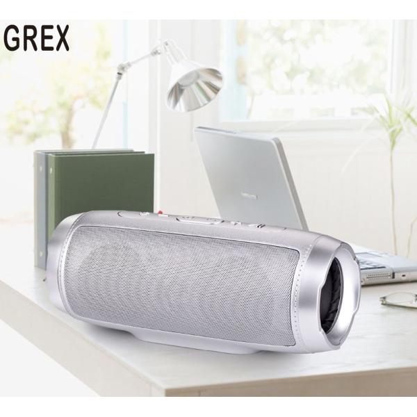 Grex wireless Bluetooth Dual speaker Mini Portable subwoofer TF card Car Handsfree Receive Call Music Suction Mic