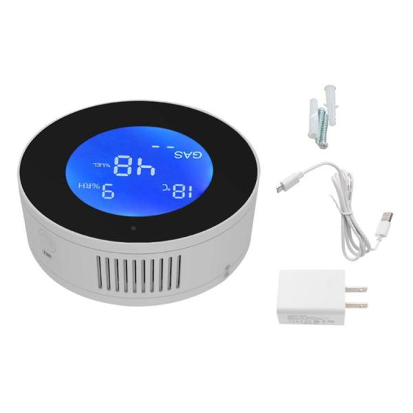 85 Db ABS Fireproof Materials Tuya Wifi Fire Alarm Smoke Gas Detector For Home Security