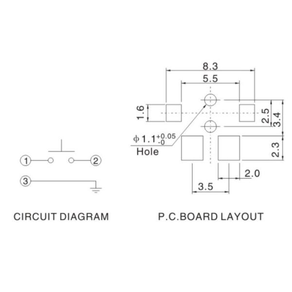 Smd 4 Pin Push Button Micro Switch Good Resilience Insulation Resistance 100MQ