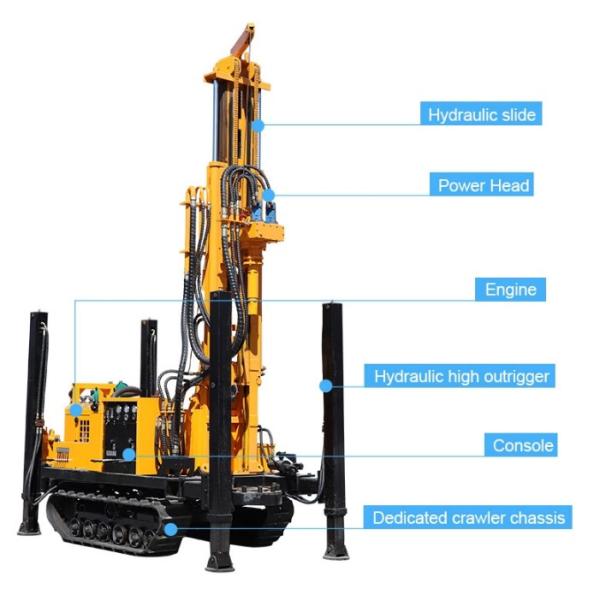 400m Depth Hydraulic Pneumatic Drilling Rig for Environmental Sampling