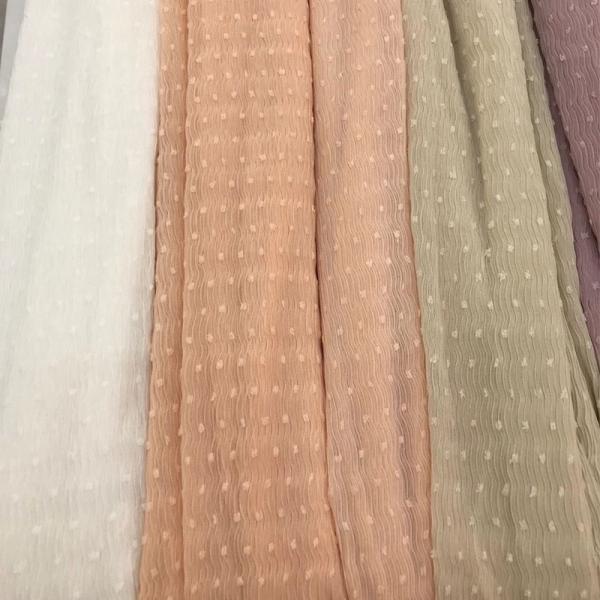 Multi Color Stripe Crepe Jacquard Fabric 150-280gsm Polyester Apparel Fabric